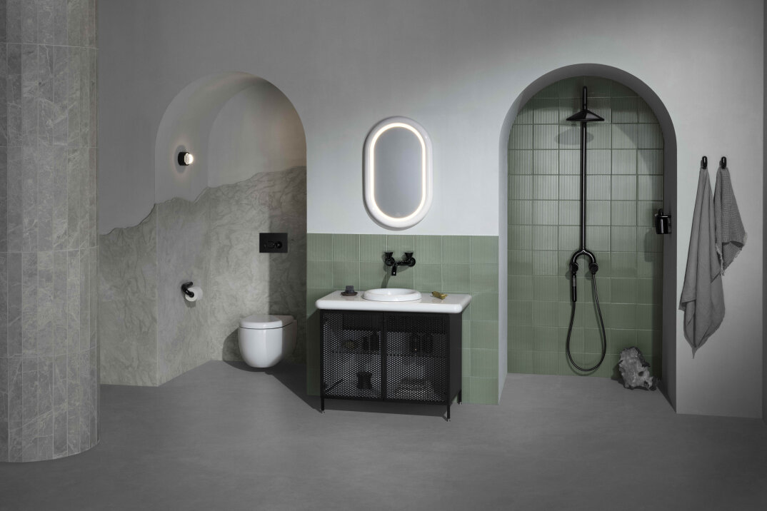 VitrA Liquid Duvardan Lavabo Bataryası, Parlak Siyah,A4274839 - 5
