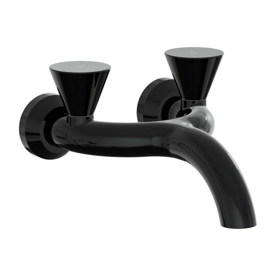VitrA Liquid Duvardan Lavabo Bataryası, Parlak Siyah,A4274839