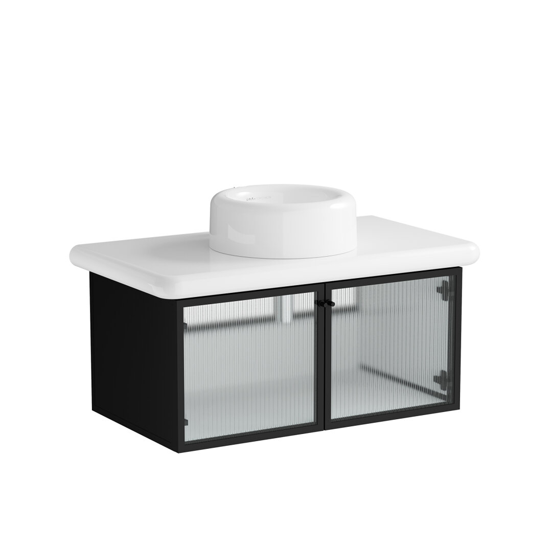 VitrA Liquid Lavabo Dolabı, Metal-Cam Kapaklı,66739 - 3