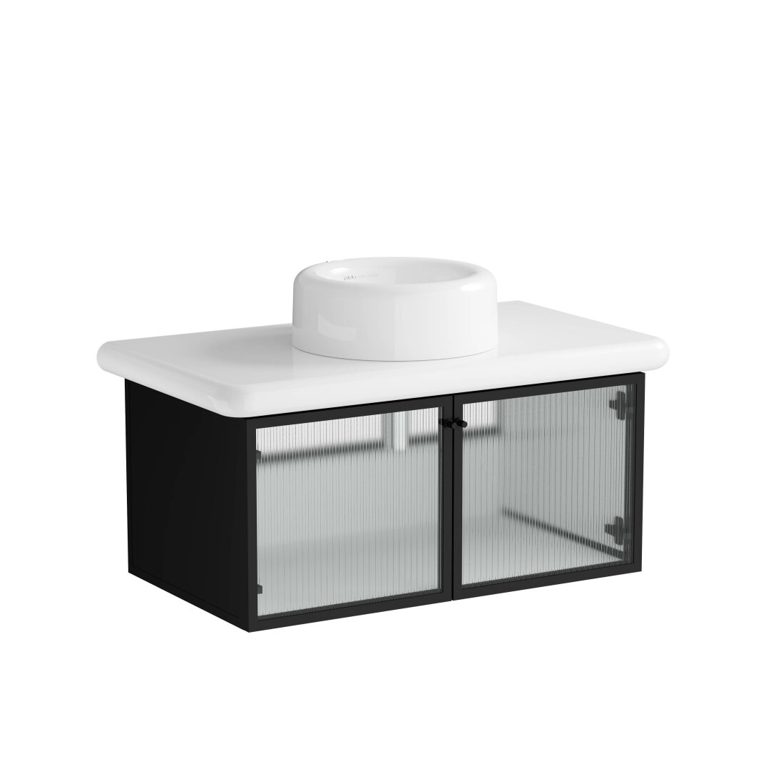 VitrA Liquid Lavabo Dolabı, Metal-Cam Kapaklı,66739 - 1