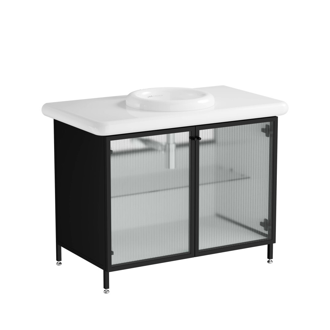 VitrA Liquid Lavabo Dolabı, Metal-Cam Kapaklı,66741 - 3
