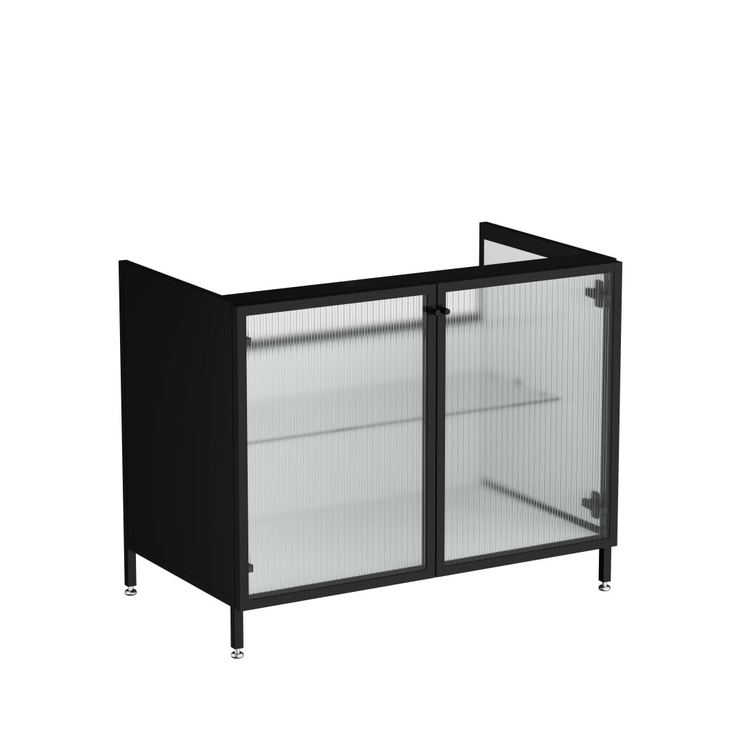 VitrA Liquid Lavabo Dolabı, Metal-Cam Kapaklı,66741 - 4