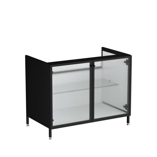 VitrA Liquid Lavabo Dolabı, Metal-Cam Kapaklı,66741 - 10