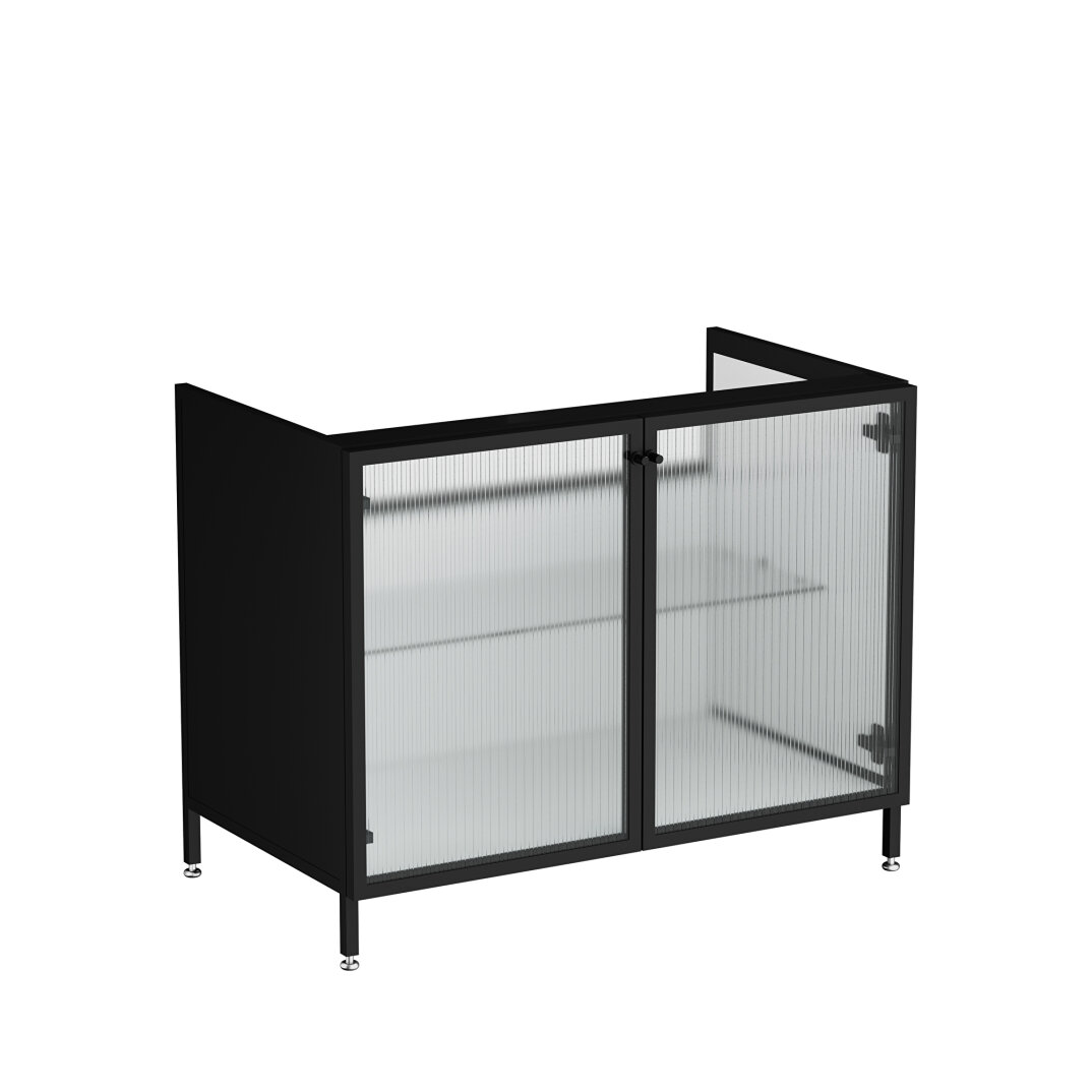 VitrA Liquid Lavabo Dolabı, Metal-Cam Kapaklı,66741 - 10