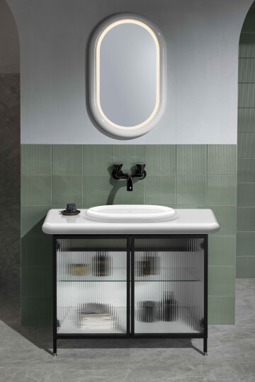 VitrA Liquid Oval Tezgah Üstü Lavabo, 53 cm, 7300B403-0016 - 3