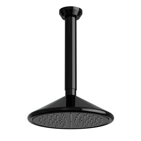 VitrA Liquid Tavandan Tepe Duşu Seti, Parlak Siyah,A4575039