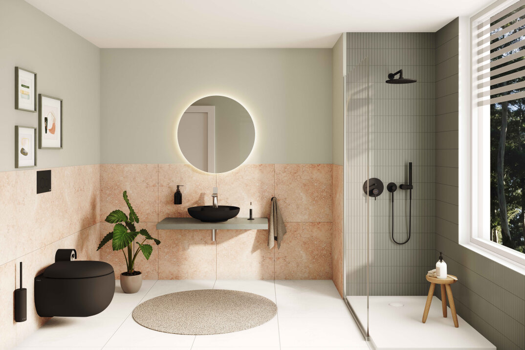 VitrA Memoria Yuvarlak Çanak Lavabo, 50 cm, Mat Siyah, 5880B483-0563 - 2
