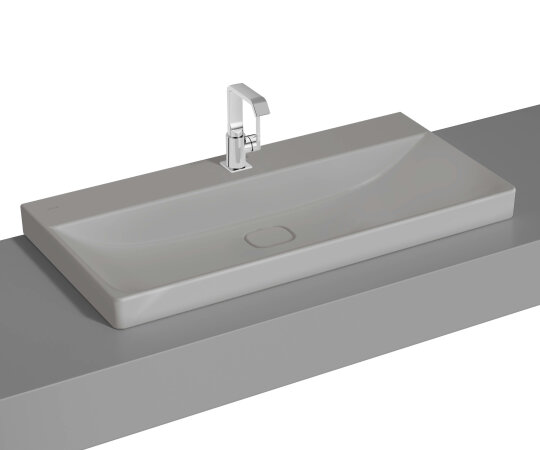 VitrA Metropole Çanak Lavabo, 100 cm, Mat Taş Gri, VitrAClean,7529B476-0937