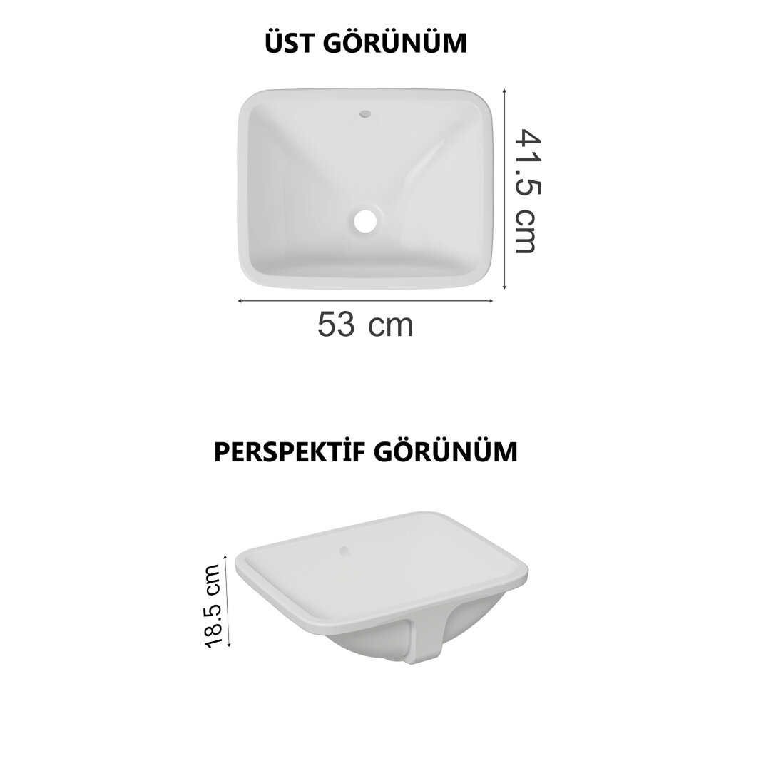 VitrA Metropole Çanak Lavabo, 40 cm, 5666B003-0012 - 3