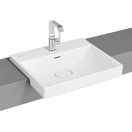 VitrA Metropole Çanak Lavabo, 40 cm, Mat Beyaz, VitrAClean, 7532B401-7214
