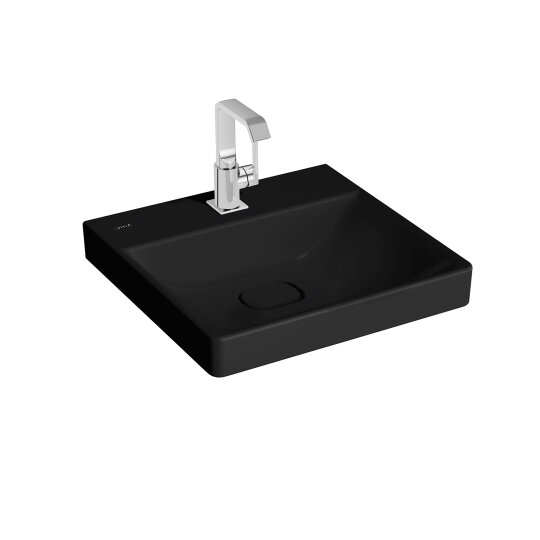 VitrA Metropole Çanak Lavabo, 50 cm, Mat Siyah, VitrAClean, 7525B483-7211