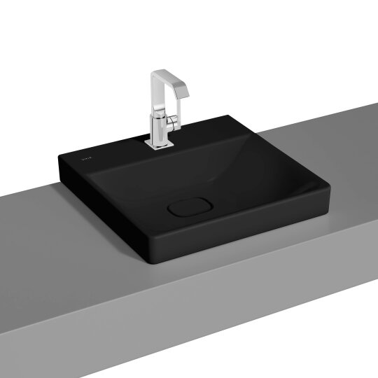 VitrA Metropole Çanak Lavabo, 50 cm, Mat Siyah, VitrAClean,7525B483-0937