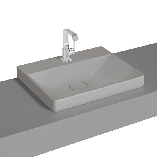 VitrA Metropole Çanak Lavabo, 60 cm, Mat Taş Gri, VitrAClean,7526B476-0937