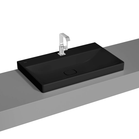 VitrA Metropole Çanak Lavabo, 80 cm, Mat Siyah, VitrAClean,7527B483-0937