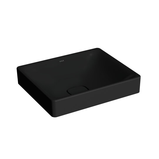 VitrA Metropole Dikdörtgen Çanak Lavabo, 50 cm, Mat Siyah, VitrAClean, 7534B483-7214