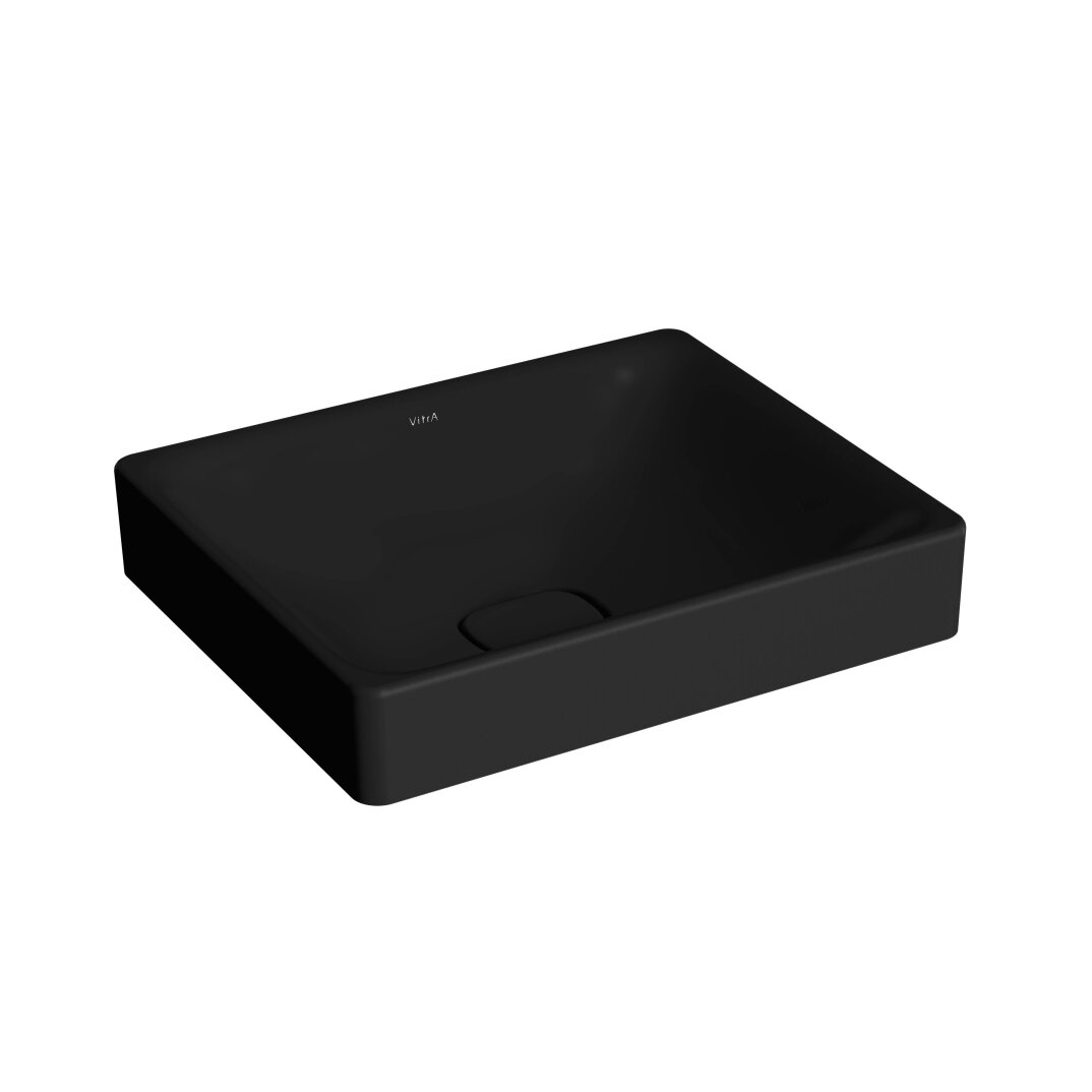 VitrA Metropole Dikdörtgen Çanak Lavabo, 50 cm, Mat Siyah, VitrAClean,7534B483-1398 - 1