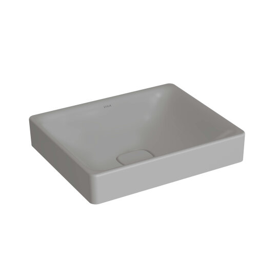 VitrA Metropole Dikdörtgen Çanak Lavabo, 50 cm, Mat Taş Gri, VitrAClean,7534B476-1398