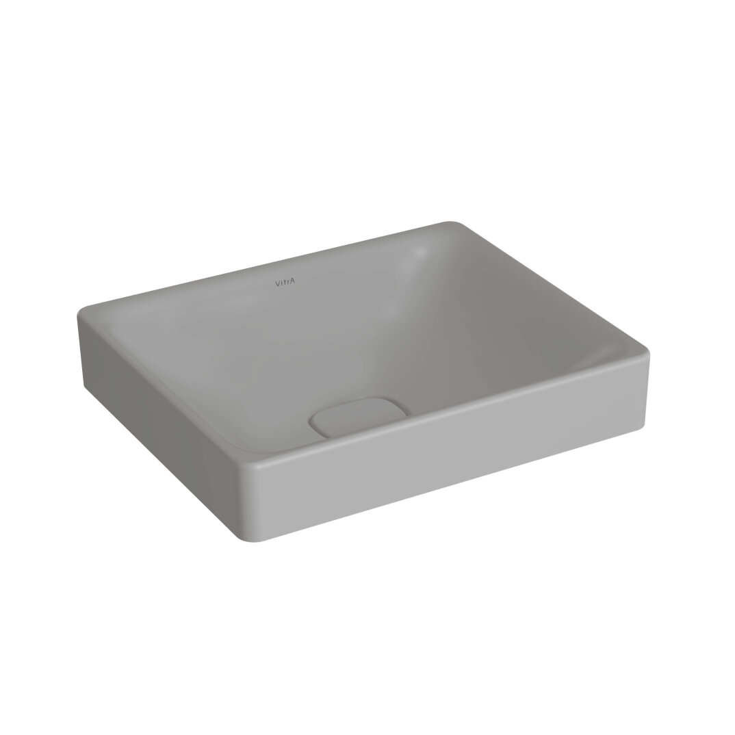 VitrA Metropole Dikdörtgen Çanak Lavabo, 50 cm, Mat Taş Gri, VitrAClean,7534B476-1398 - 1