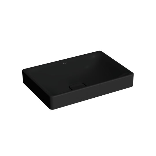 VitrA Metropole Dikdörtgen Çanak Lavabo, 60 cm, Mat Siyah, VitrAClean, 7535B483-7214