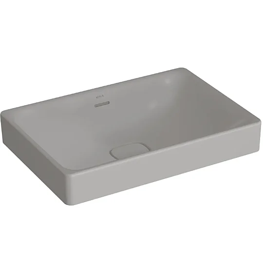 VitrA Metropole Dikdörtgen Çanak Lavabo, 60 cm, Mat Taş Gri, VitrAClean, 7535B476-7214