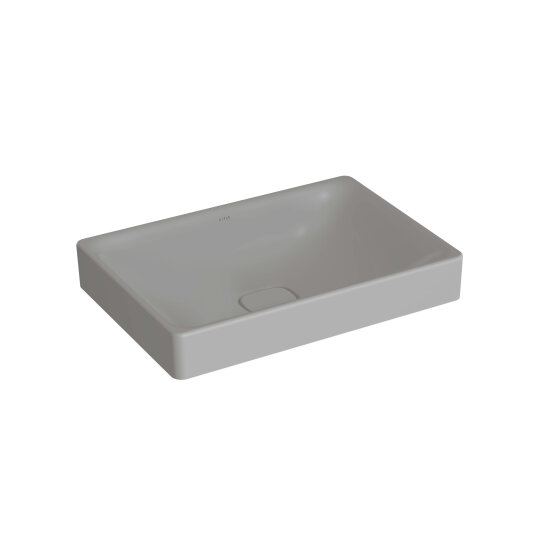 VitrA Metropole Dikdörtgen Çanak Lavabo, 60 cm, Mat Taş Gri, VitrAClean,7535B476-1398