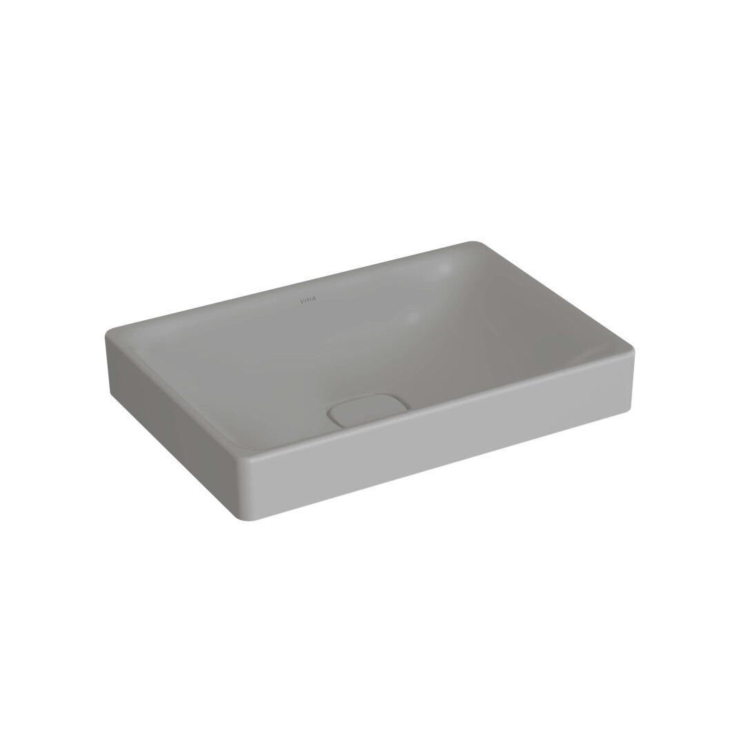 VitrA Metropole Dikdörtgen Çanak Lavabo, 60 cm, Mat Taş Gri, VitrAClean,7535B476-1398 - 1