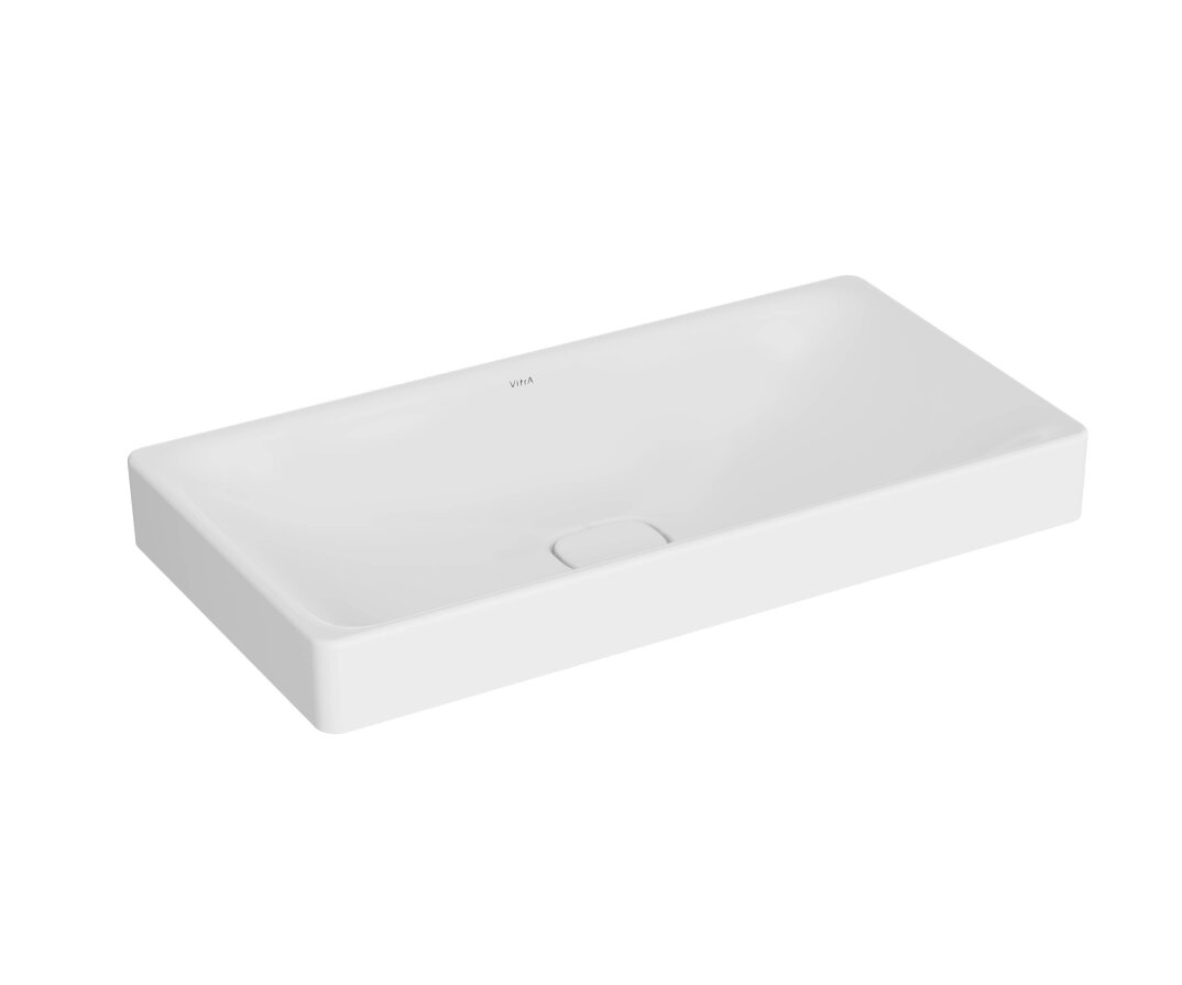 VitrA Metropole Dikdörtgen Çanak Lavabo, 80 cm, Mat Beyaz, VitrAClean,7536B401-1398 - 1