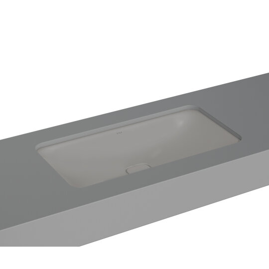 VitrA Metropole Dikdörtgen Çanak Lavabo, 80 cm, Mat Taş Gri, VitrAClean, 7536B476-7214