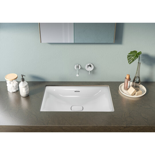 VitrA Metropole Dikdörtgen Tezgah Altı Lavabo, 60 cm, VitrAClean, 7535B403-7216 - 2
