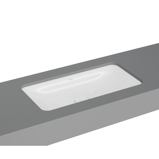 VitrA Metropole Dikdörtgen Tezgah Altı Lavabo, 80 cm, VitrAClean, 7536B403-1083