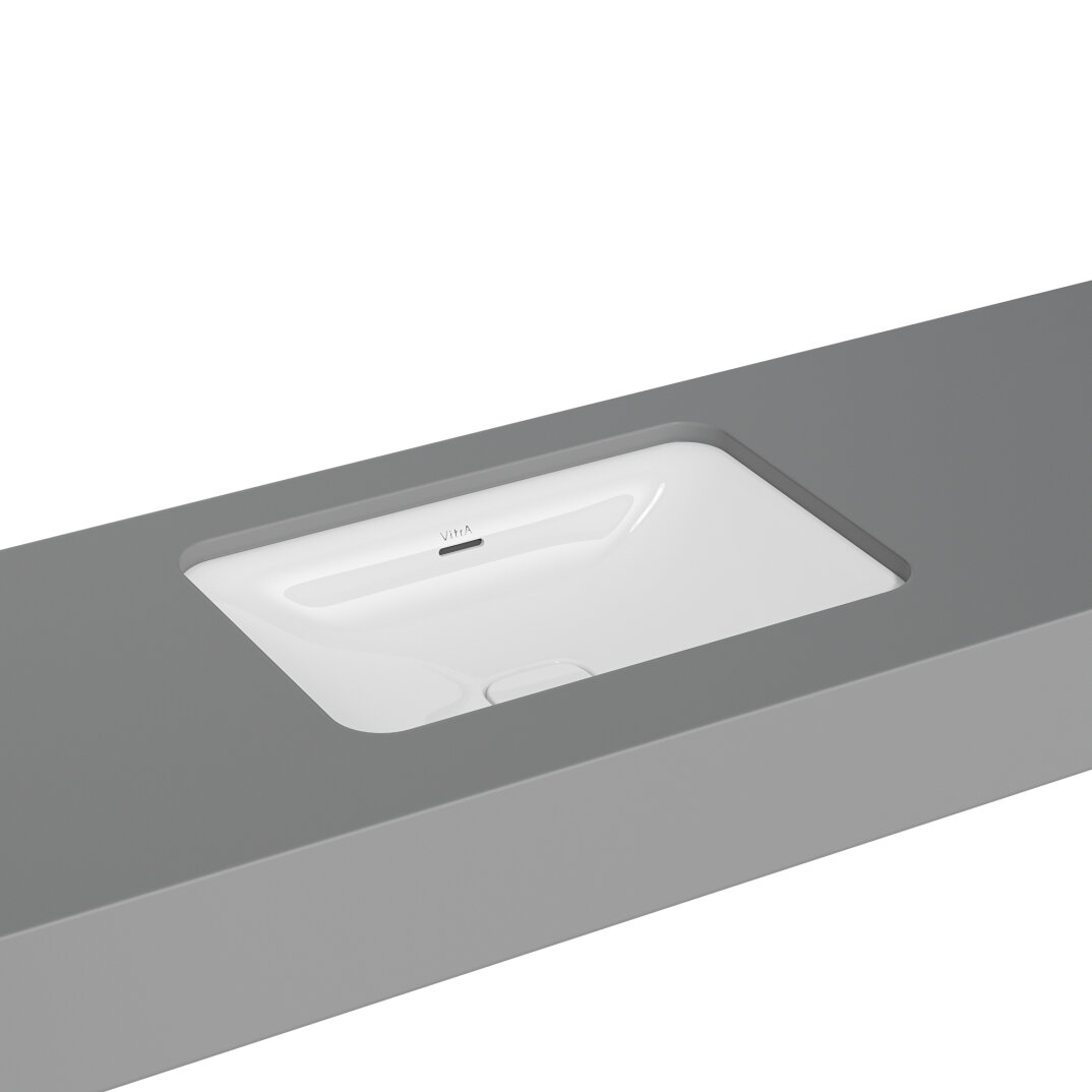 VitrA Metropole Dikdörtgen Tezgah Altı Lavabo, 80 cm, VitrAClean, 7536B403-7216 - 1