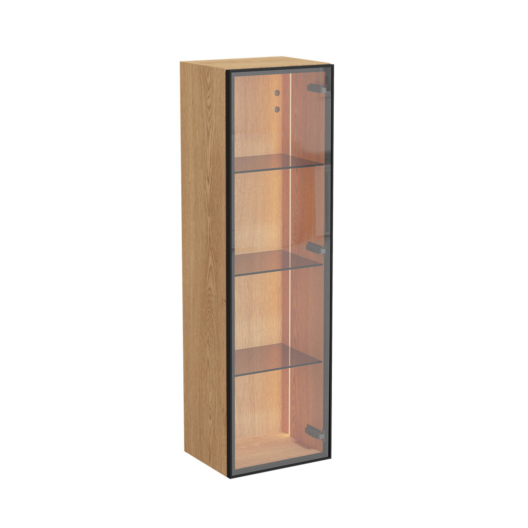 VitrA Metropole Edge Cam Kapaklı Kısa Boy Dolabı, 35 cm, Açık Meşe (Sağ),67250 - 2