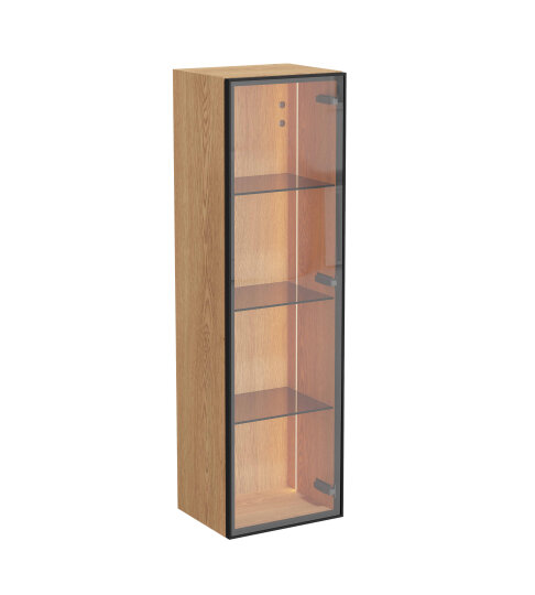 VitrA Metropole Edge Cam Kapaklı Kısa Boy Dolabı, 35 cm, Açık Meşe (Sağ),67250