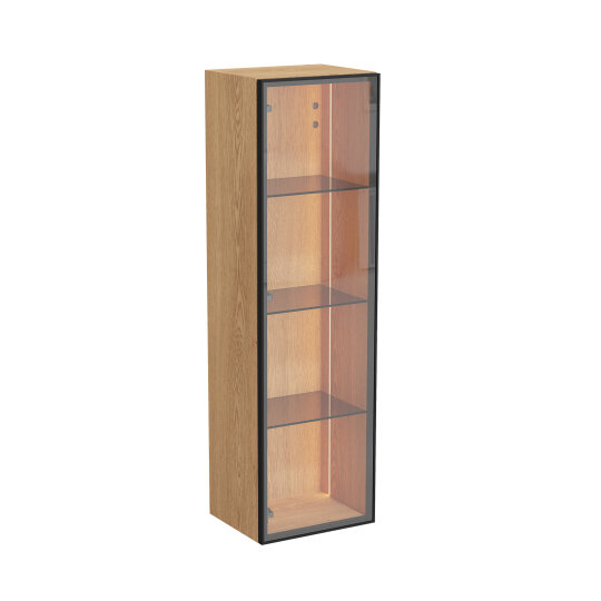 VitrA Metropole Edge Cam Kapaklı Kısa Boy Dolabı, 35 cm, Açık Meşe (Sol),67142 - 3