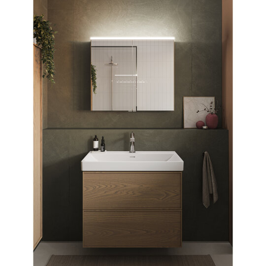 VitrA Metropole Edge Dolaplı Ayna, 80 cm, Açık Meşe,67146 - 9