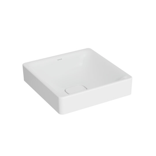 VitrA Metropole Kare Çanak Lavabo, 40 cm, Mat Beyaz, VitrAClean, 7533B401-1398
