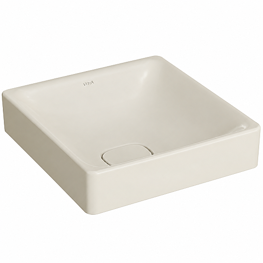 VitrA Metropole Kare Çanak Lavabo, 40 cm, Mat Kum Beji, 7533B022-1398