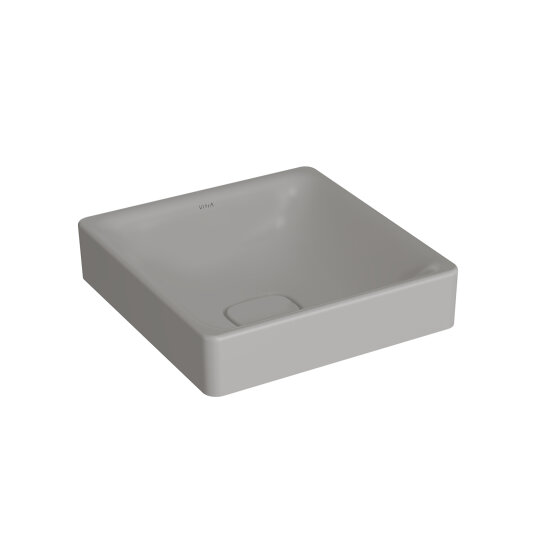 VitrA Metropole Kare Çanak Lavabo, 40 cm, Mat Taş Gri, VitrAClean, 7533B476-7214