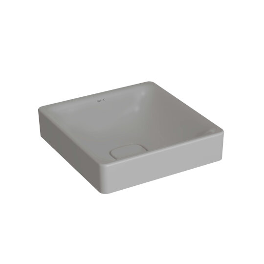 VitrA Metropole Kare Çanak Lavabo, 40 cm, Mat Taş Gri, VitrAClean,7533B476-1398