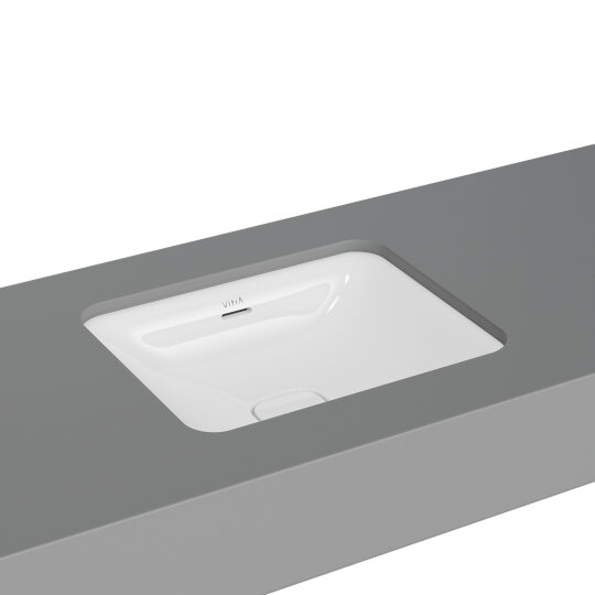 VitrA Metropole Kare Tezgah Altı Lavabo, 40 cm, VitrAClean, 7533B403-7215