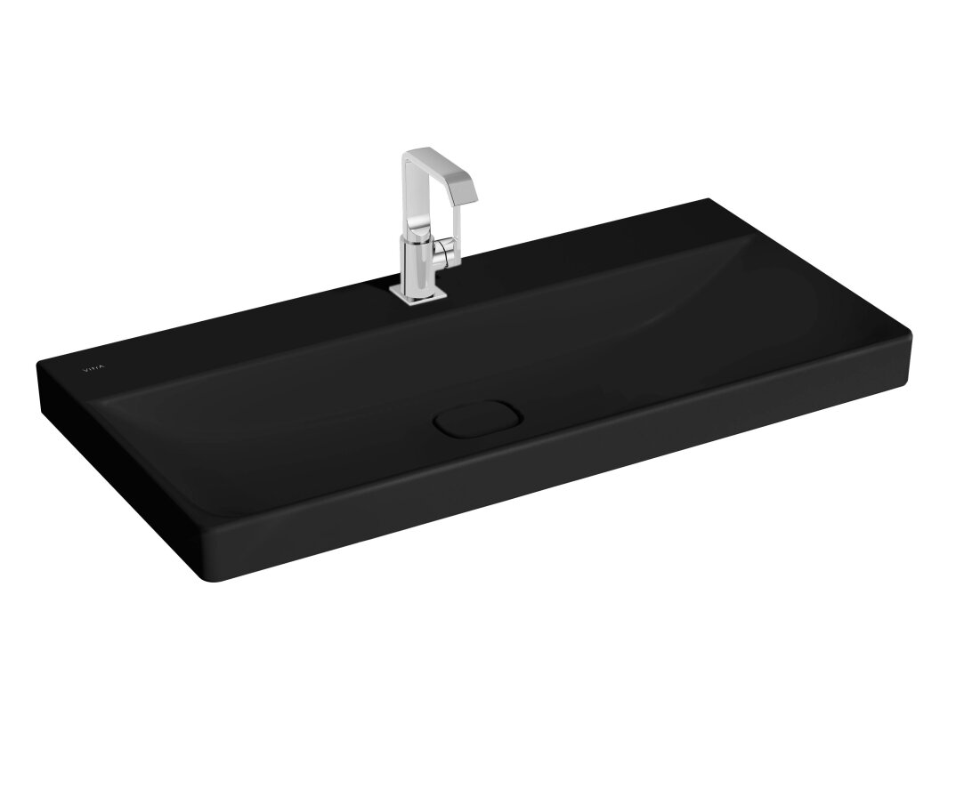 VitrA Metropole Lavabo, 100 cm, Mat Siyah, VitrAClean,7529B483-0041 - 1