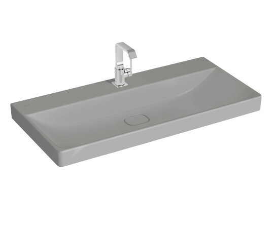 VitrA Metropole Lavabo, 100 cm, Mat Taş Gri, VitrAClean,7529B476-0041