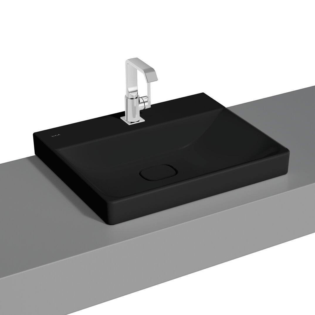 VitrA Metropole Lavabo, 60 cm, Mat Siyah, VitrAClean, 7526B483-7210 - 1