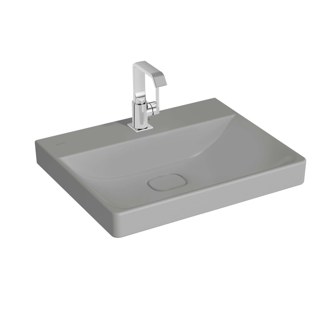 VitrA Metropole Lavabo, 60 cm, Mat Taş Gri, VitrAClean,7526B476-0041 - 1
