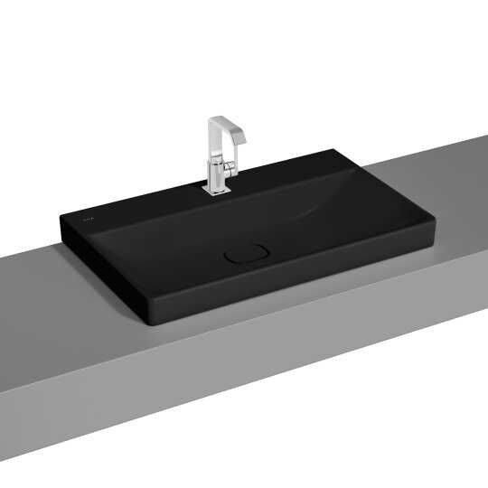 VitrA Metropole Lavabo, 80 cm, Mat Siyah, VitrAClean, 7527B483-7210