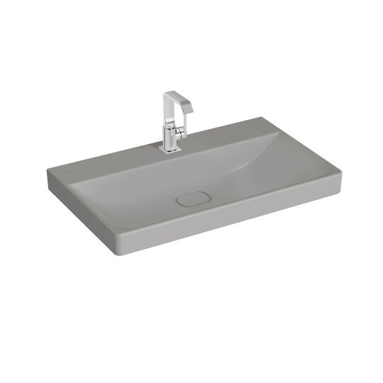 VitrA Metropole Lavabo, 80 cm, Mat Taş Gri, VitrAClean, 7527B476-7210