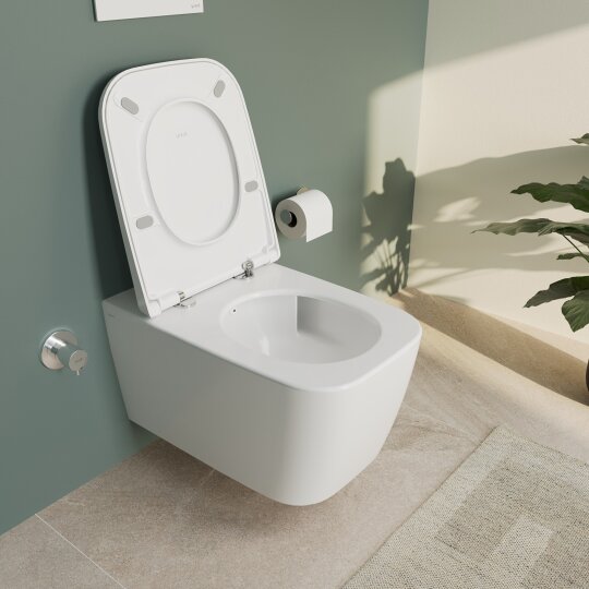VitrA Metropole Round QuantumFlush Kanalsız Duvara Tam Dayalı Yerden Tek Klozet, 56 cm, 7911B403-0090 - 8