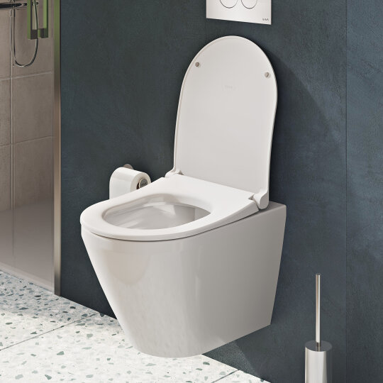 VitrA Metropole Round Slim Yavaş Kapanır Klozet Kapağı, Kolay Sökülebilir, Çift Kat Görünümlü, Mat Bej, 210-420R009 - 5