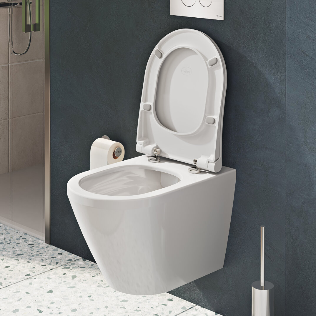 VitrA Metropole Round Slim Yavaş Kapanır Klozet Kapağı, Kolay Sökülebilir, Çift Kat Görünümlü, Mat Bej, 210-420R009 - 6