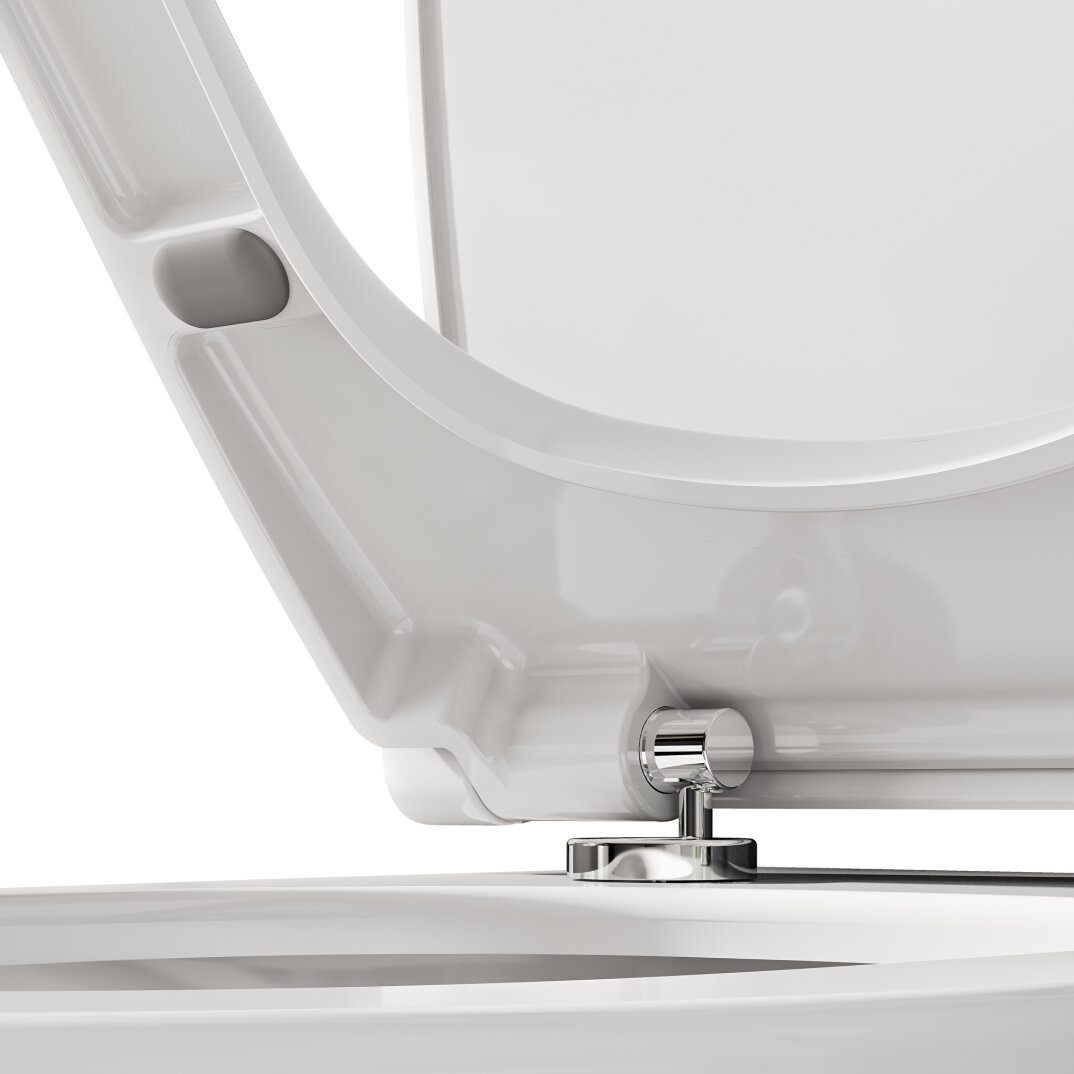 VitrA Metropole Round Slim Yavaş Kapanır Klozet Kapağı, Kolay Sökülebilir, Çift Kat Görünümlü, Mat Beyaz, 210-401R009 - 1